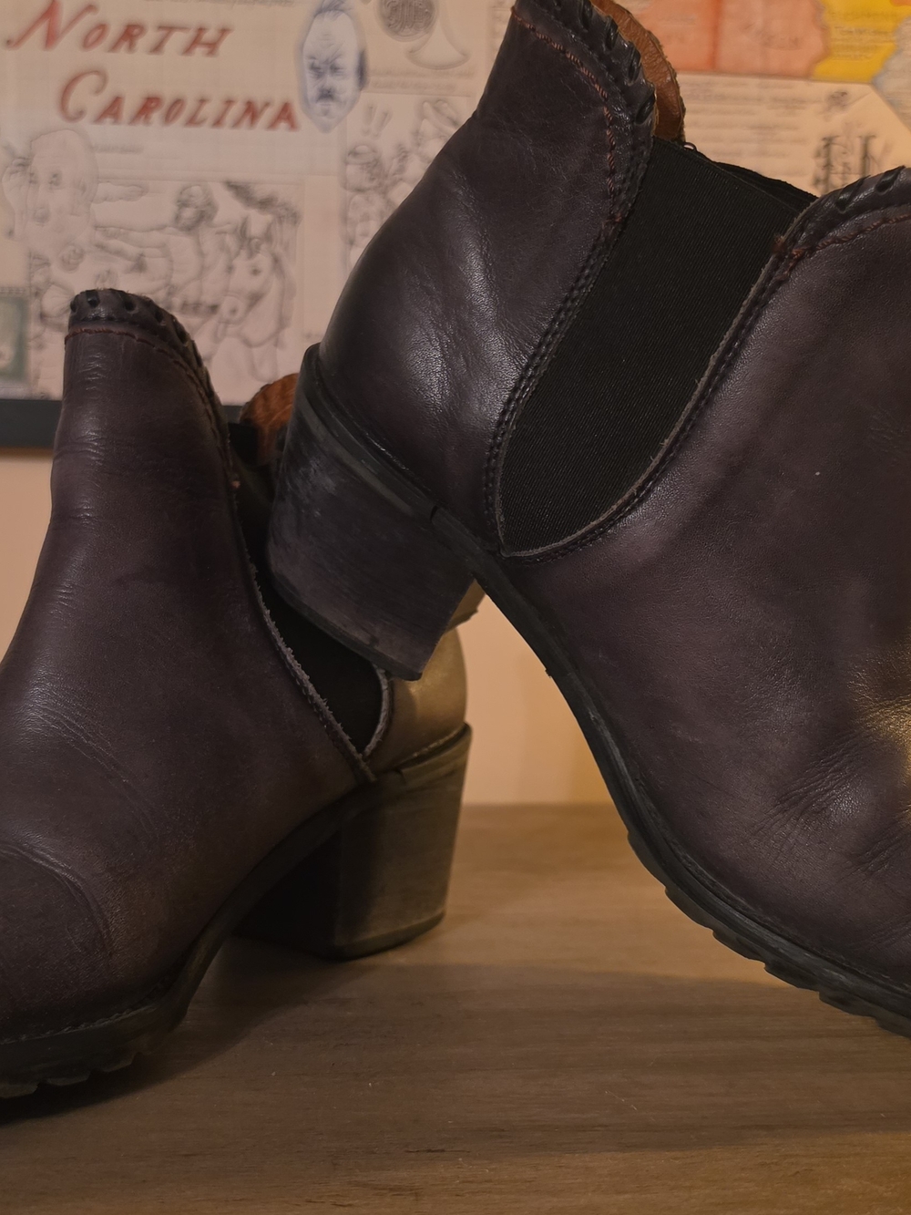 PIKOLINOS Brown Leather Chelsea Ankle Boots